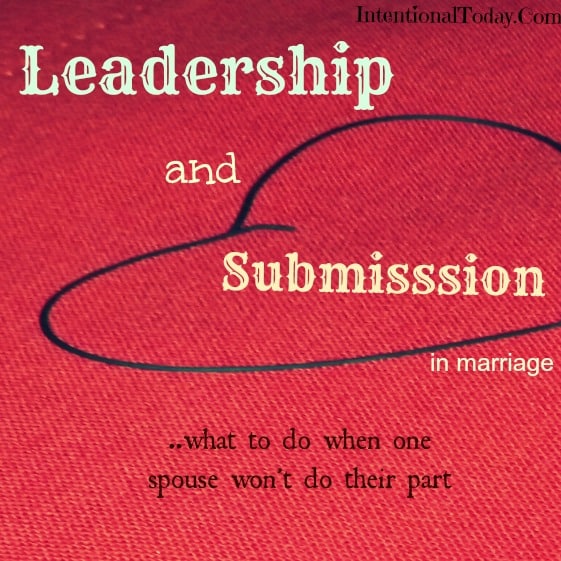 Image: When one Spouse will not do their part